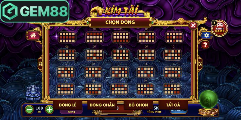 Ưu tiên chọn rồng vàng khi quay kho tàng ngũ long Gem88 